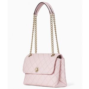 Kate Spade Natalia Medium Flap Shoulder Bag in Rose Smoke (WKRU7076)